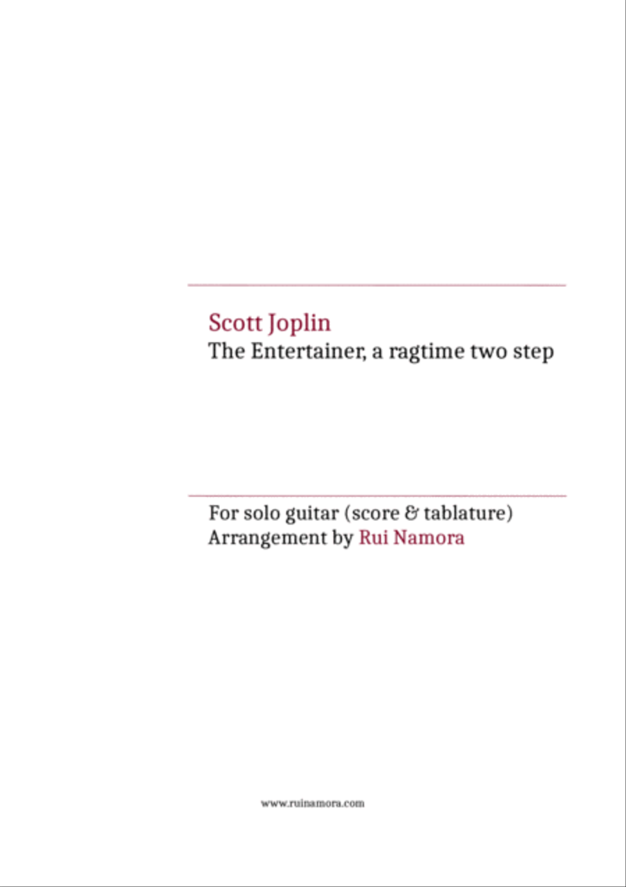 The Entertainer Guitar Tablature scores gallery preview page 2