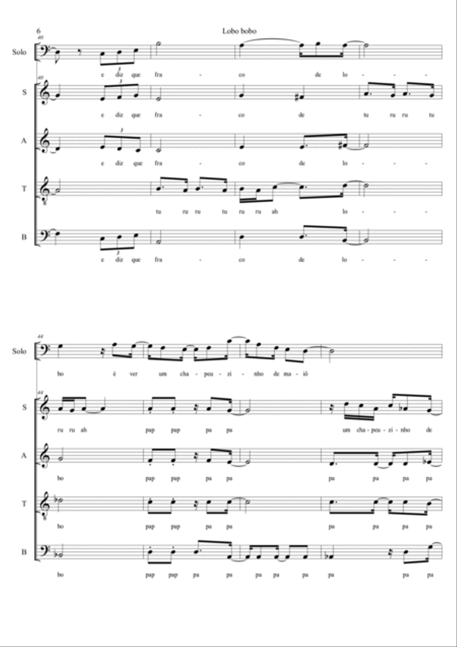 Lobo Bobo Lobo Bobo 4-Part scores gallery preview page 6