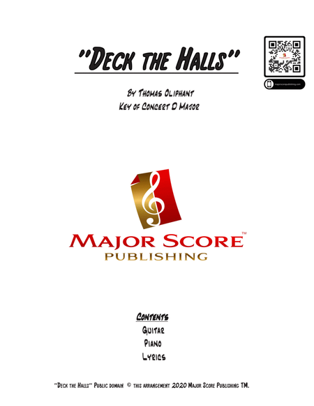 Deck the Halls - ELECTRIC GUITAR & PIANO - D Major image number null