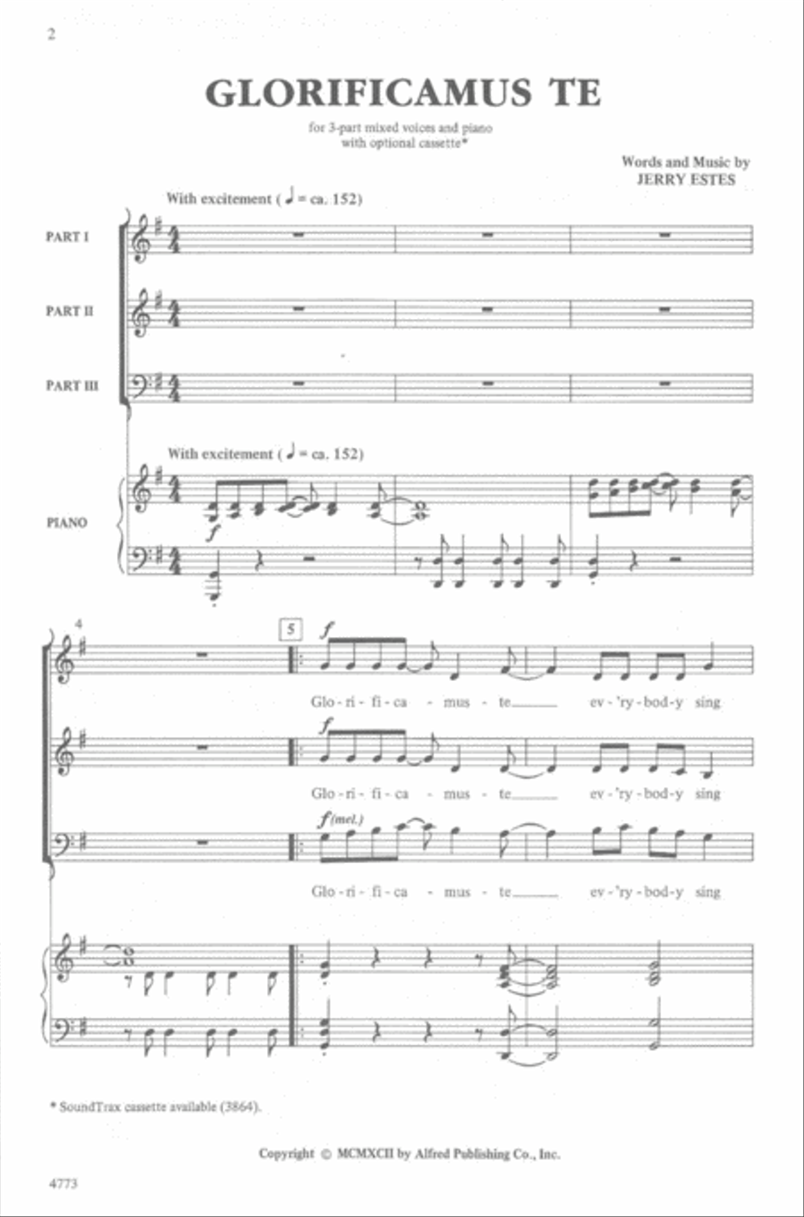 Glorificamus Te Glorificamus Te 3-Part scores gallery preview page 2