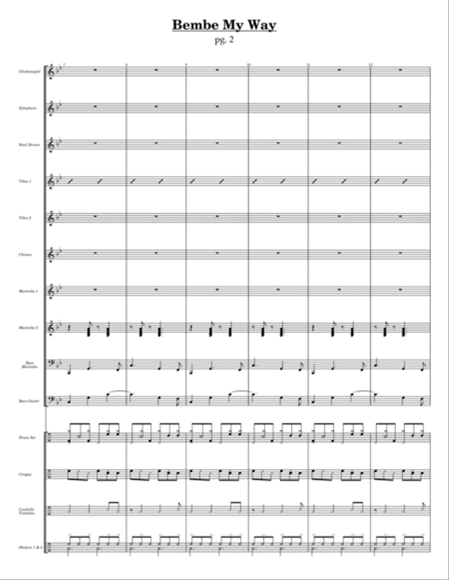 Bembe My Way Percussion Ensemble scores gallery preview page 4