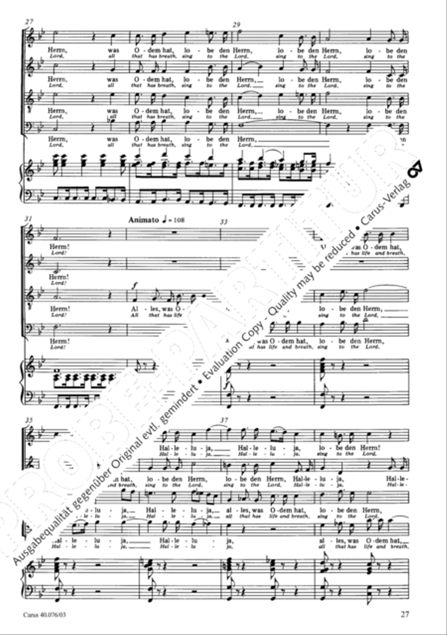 Hymn of Praise, MWV A 18 Hymn of Praise, MWV A 18 SSAATB scores gallery preview page 28