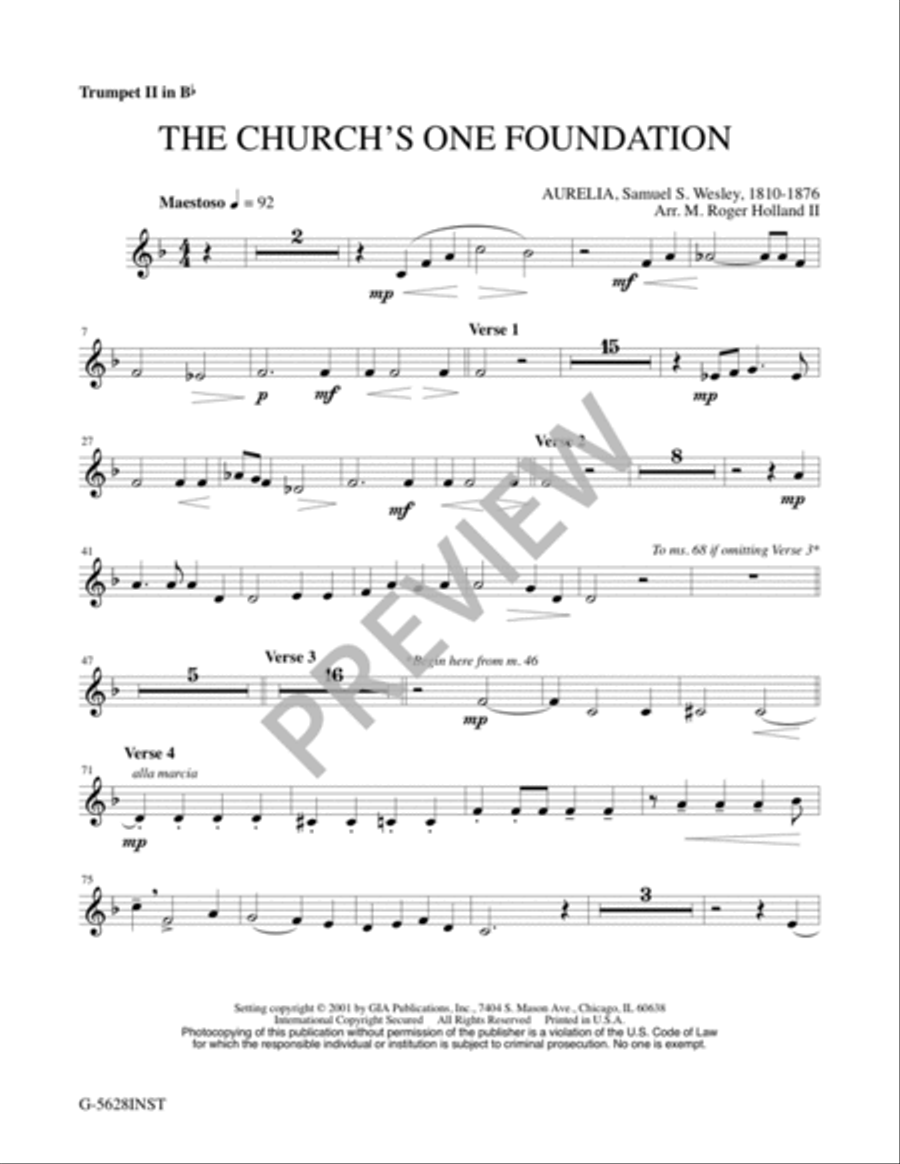 The Church’s One Foundation - Full Score and Parts Trombone scores gallery preview page 16