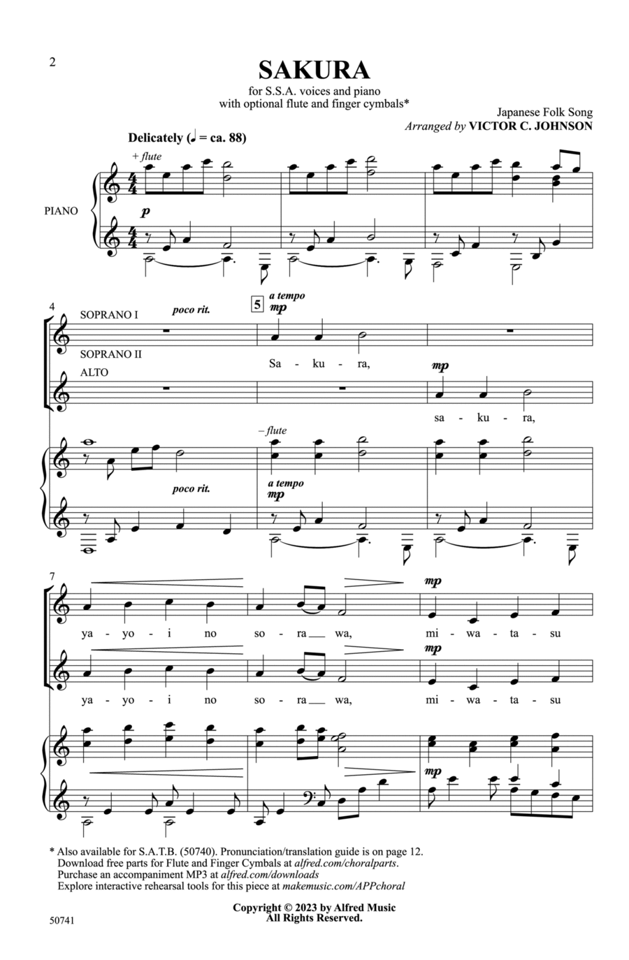 Sakura Choir scores gallery preview page 1