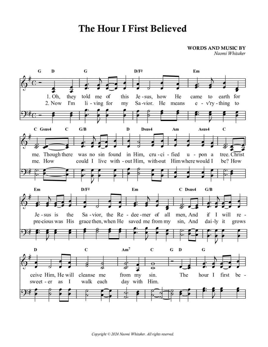 The Hour I First Believed Voice scores gallery preview page 1
