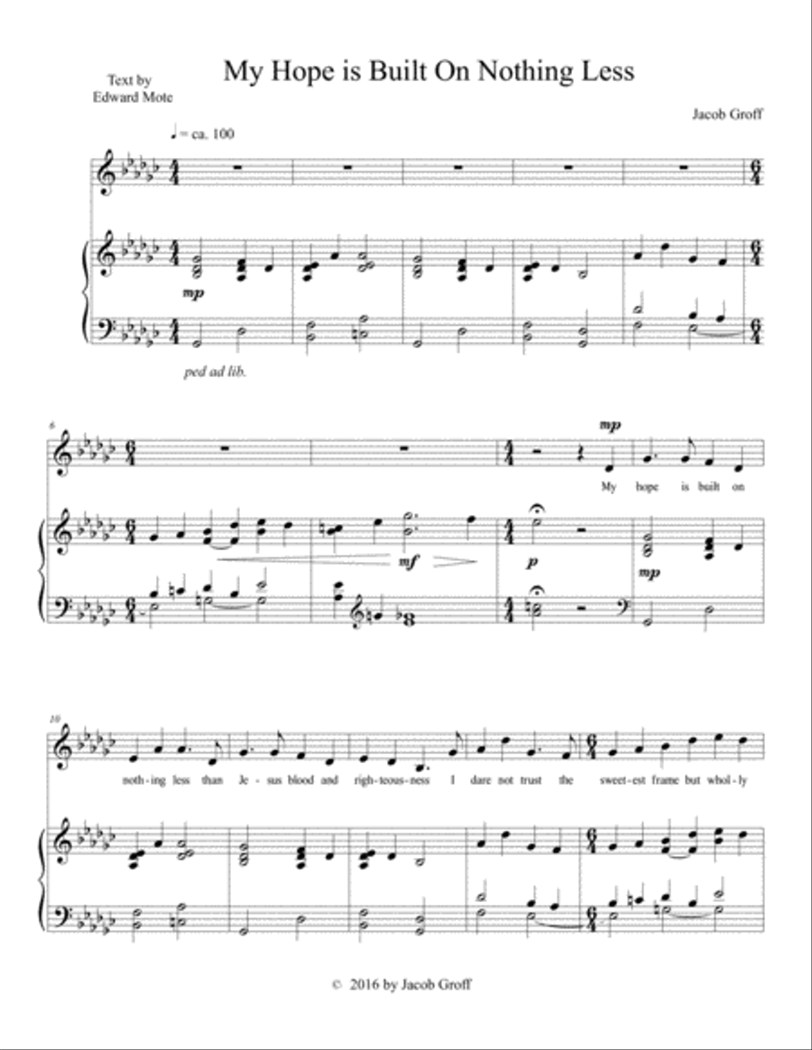 My Hope is Built On Nothing Less Voice scores gallery preview page 1
