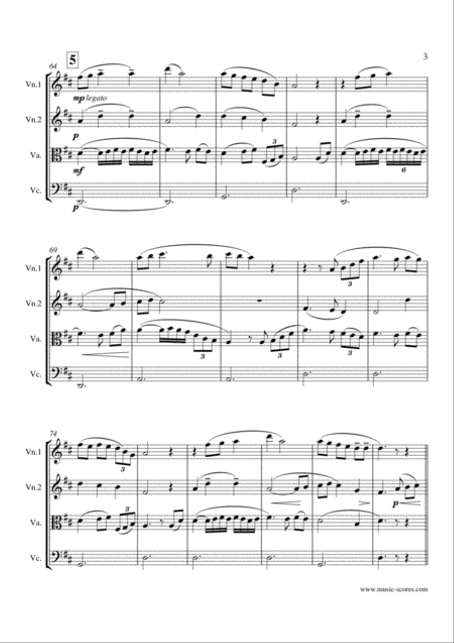 Amazing Grace - String Quartet String Quartet scores gallery preview page 3