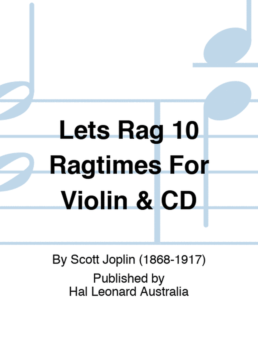 Lets Rag 10 Ragtimes For Violin & CD