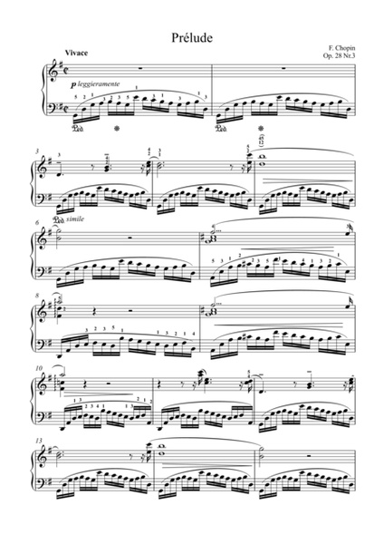 Prelude Nr. 3, G-Dur, op. 28