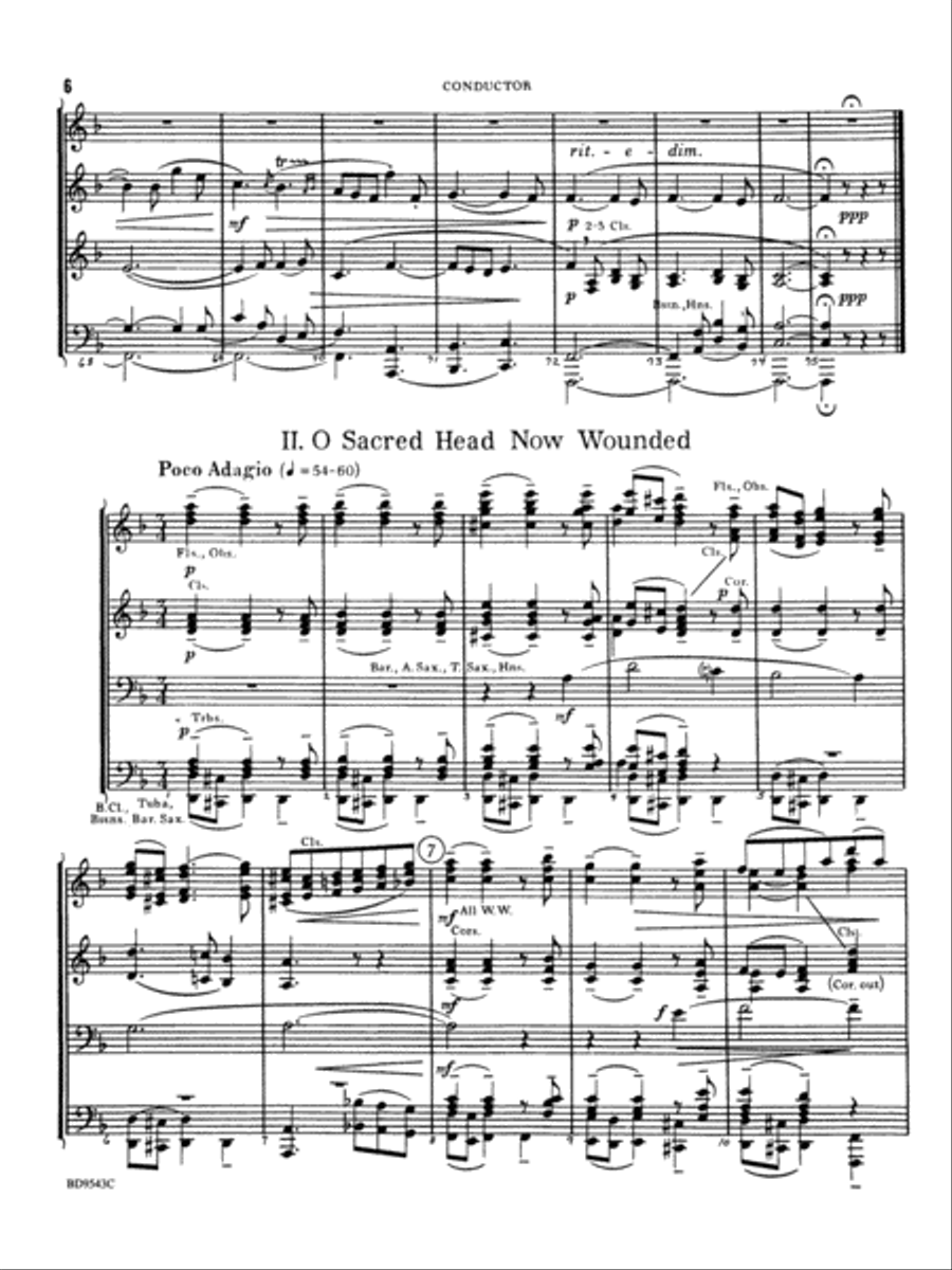 Three Chorale Preludes: Score Concert Band scores gallery preview page 6