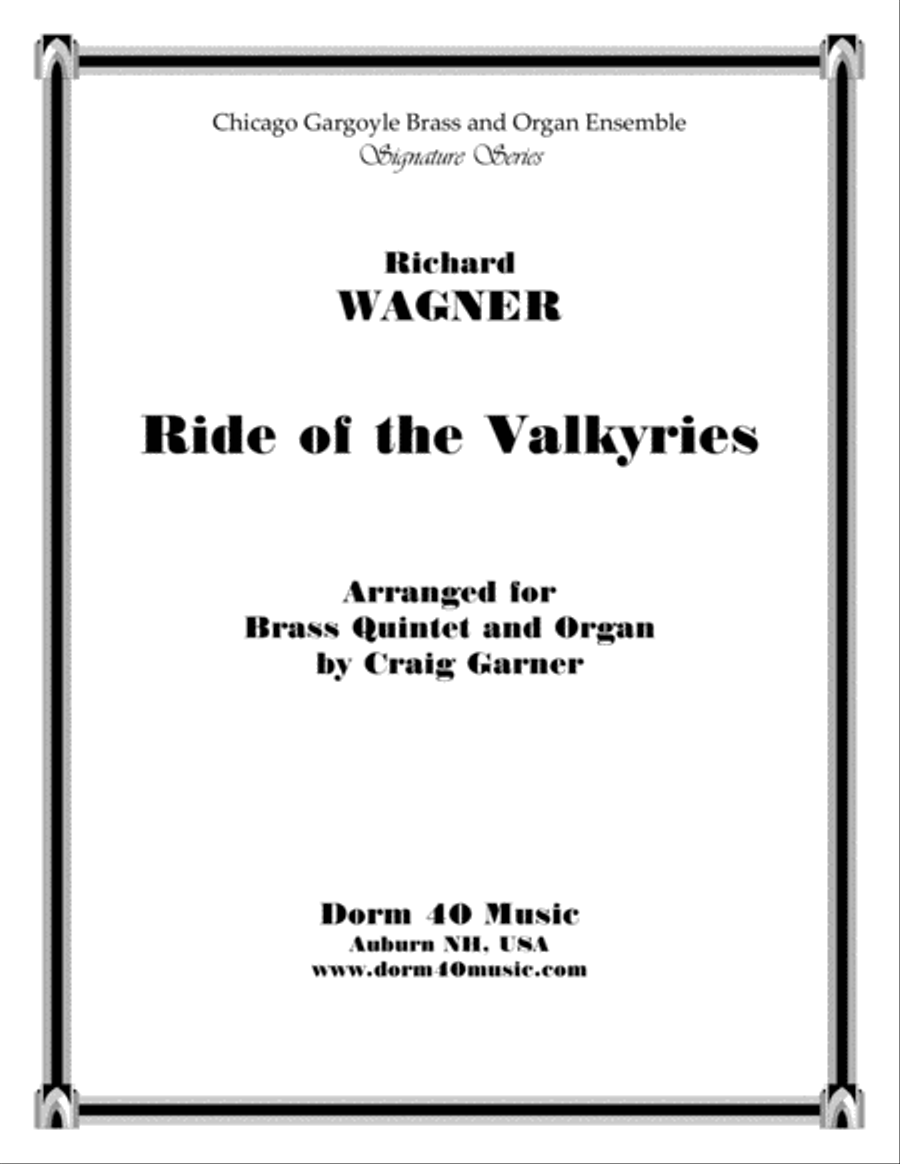 Ride of the Valkyries (for Brass Quintet and Organ) Brass Ensemble scores gallery preview page 1