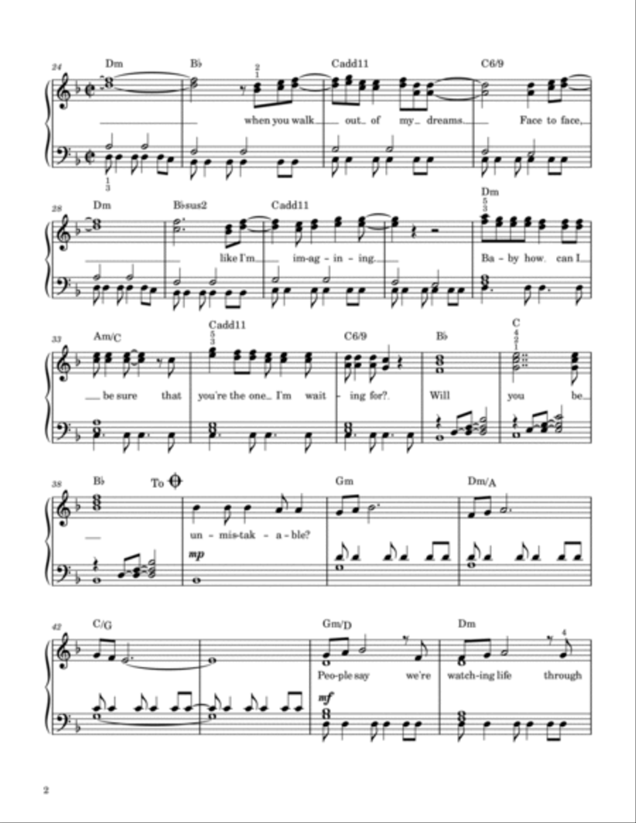 Unmistakable Piano Solo scores gallery preview page 2