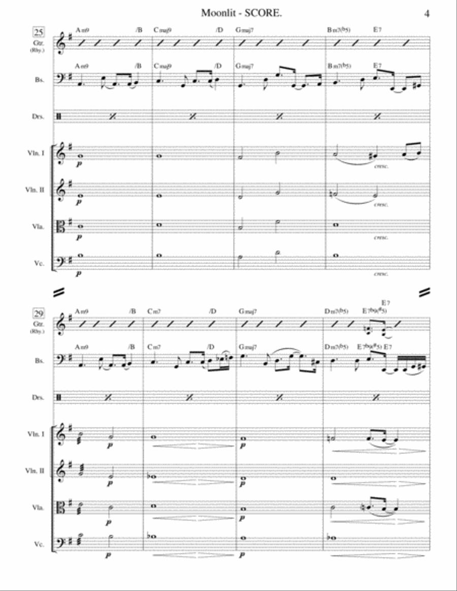 Moonlit (Soloist & Ensemble) Unison Choir scores gallery preview page 4