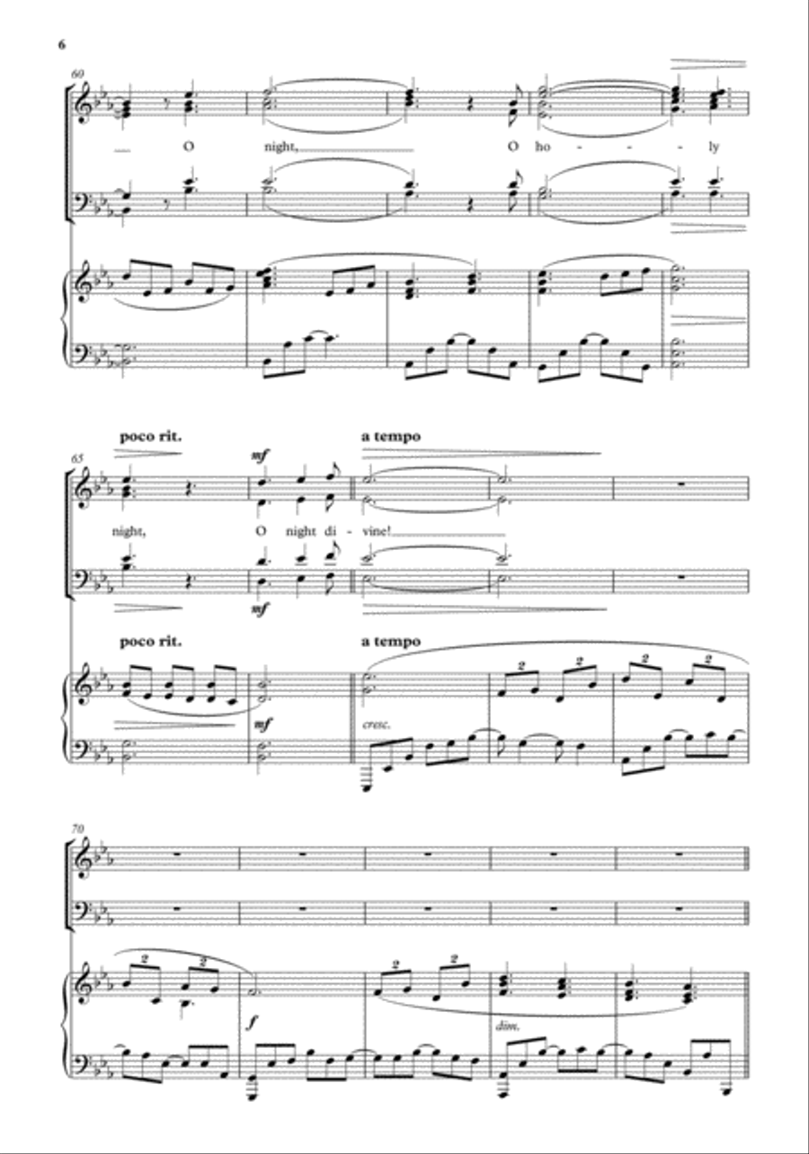 O holy night! O holy night! 4-Part scores gallery preview page 6
