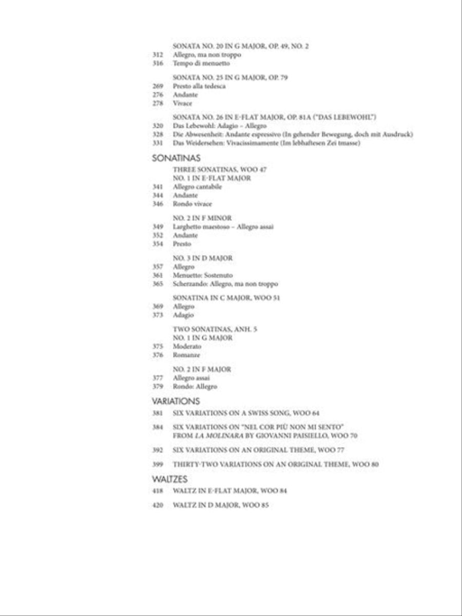 The Giant Book of Beethoven: Short Works and Selected Sonatas Piano Solo scores gallery preview page 6