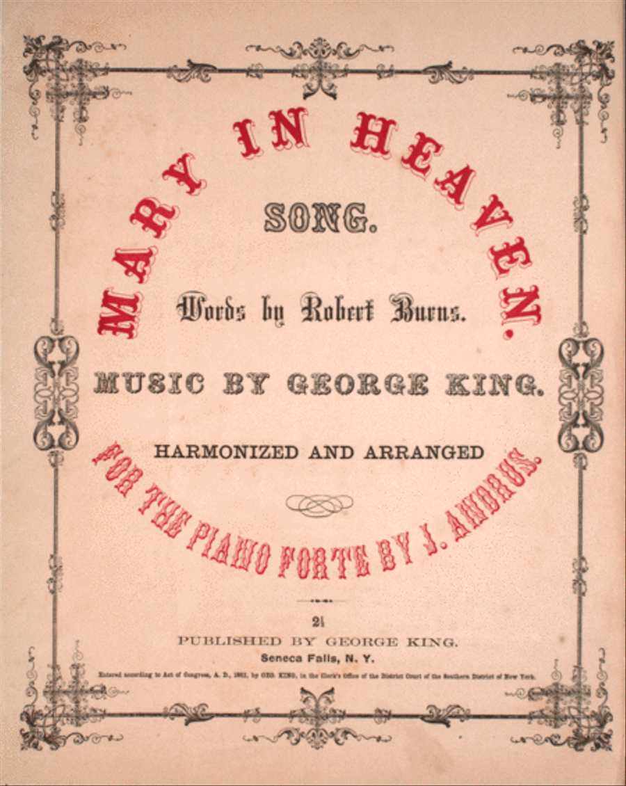 Mary in Heaven. Song Voice scores gallery preview page 1