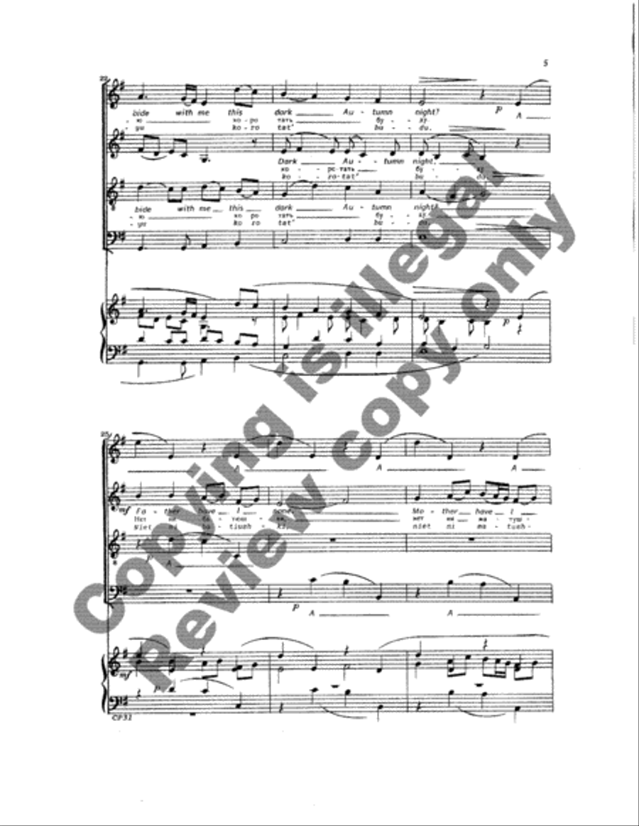 Two Russian Folk Songs 4-Part scores gallery preview page 20