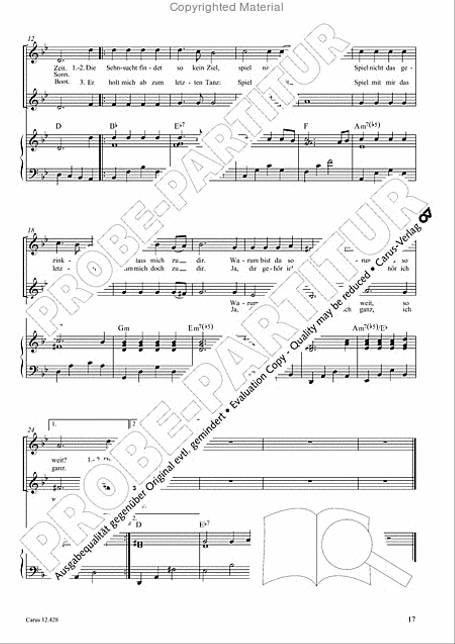 Die seltsamen Abenteuer von Don Quijote und Sancho Pansa Unison Choir scores gallery preview page 19
