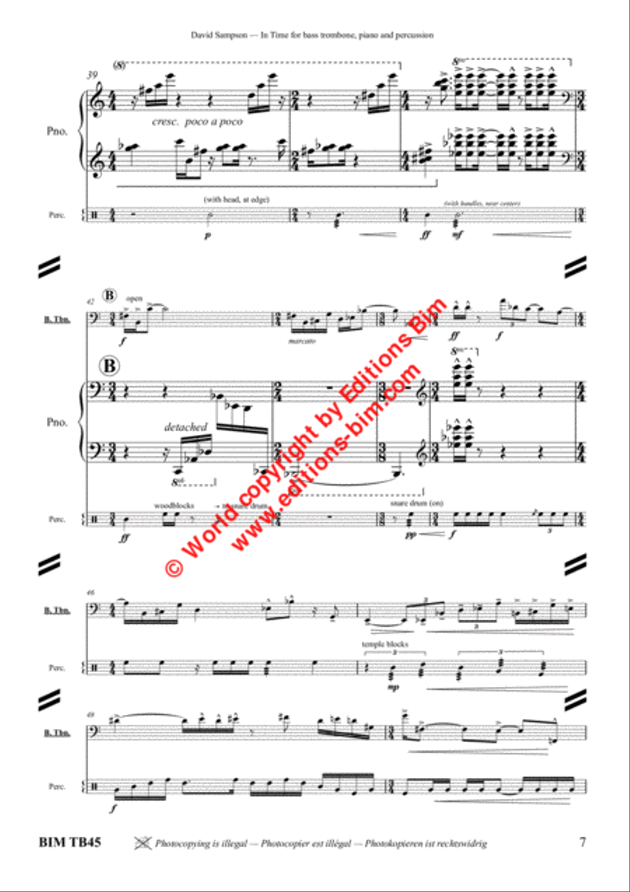 In Time Bass Trombone scores gallery preview page 6