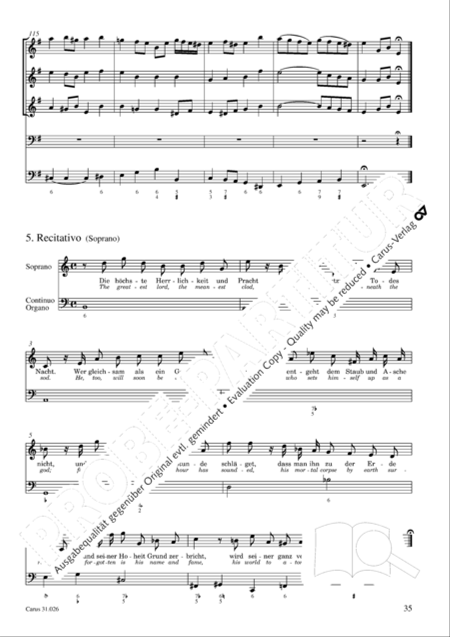 Ah, how fleeting, ah, how futile (Ach wie fluchtig, ach wie nichtig) 4-Part scores gallery preview page 36