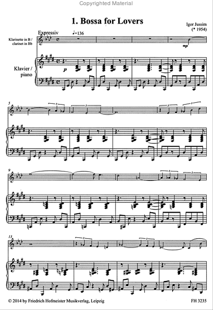 Bossa for Lovers, Vol. 2 Clarinet scores gallery preview page 2