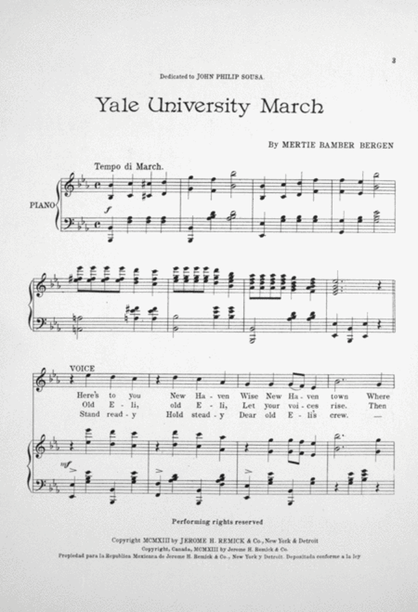 Yale University March Song