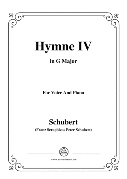 Schubert-Hymne(Hymn) IV,D.662,in G Major,for Voice&Piano image number null