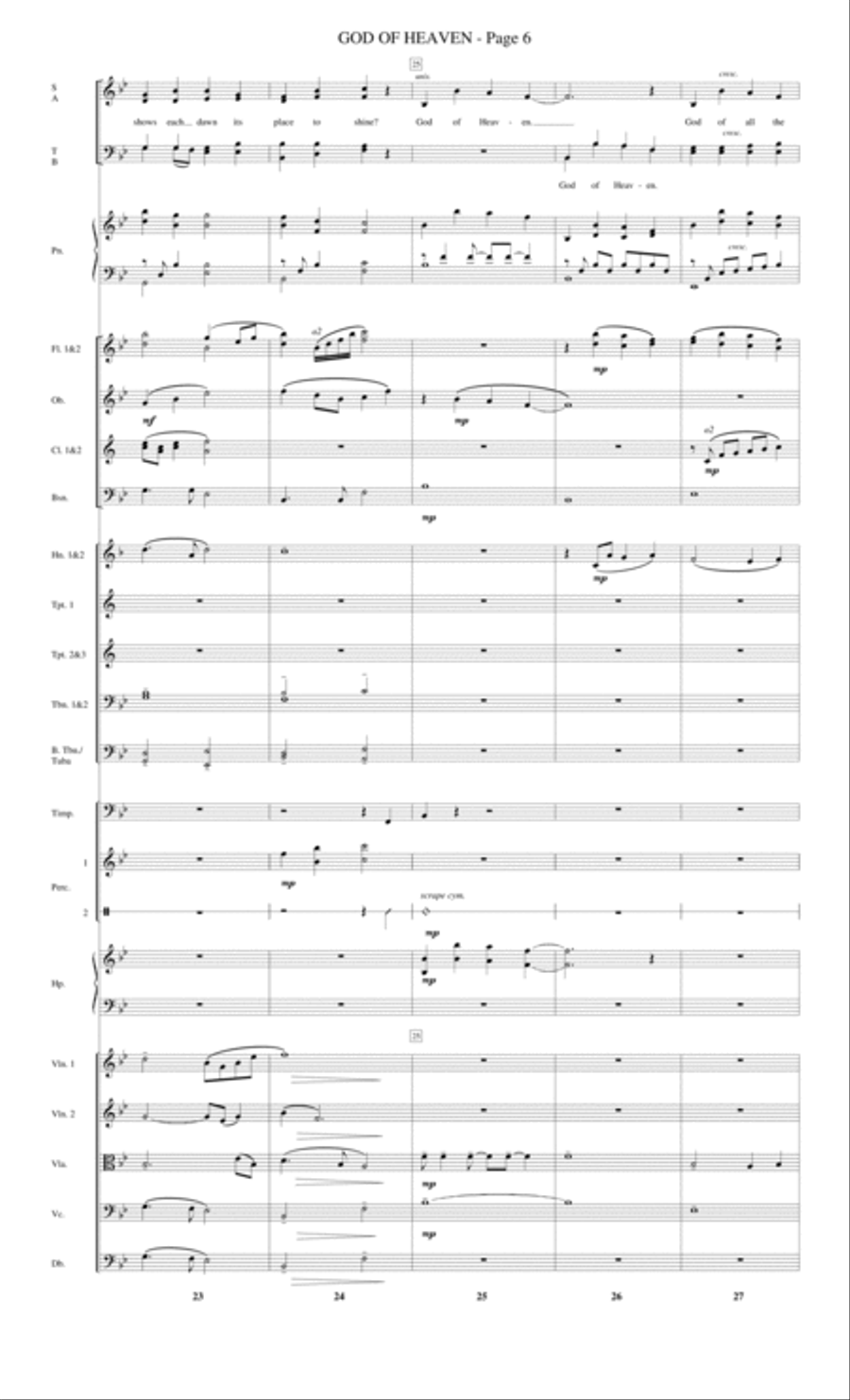 God Of Heaven - Full Score Choir scores gallery preview page 6