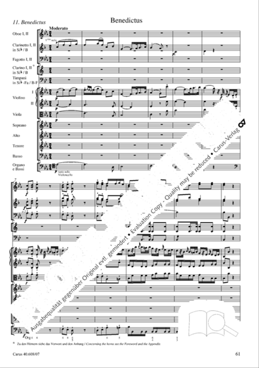 Missa Sancti Bernardi von Offida in B 4-Part scores gallery preview page 76