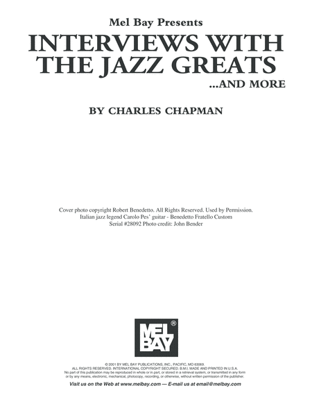 Interviews With the Jazz Greats...and More!