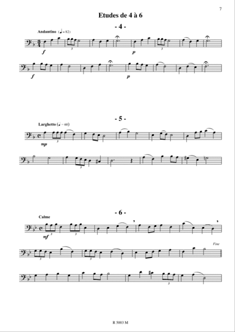 Petite étude coulissante Petite étude coulissante Trombone Solo scores gallery preview page 5