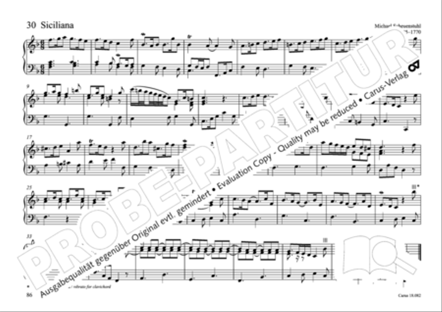 Pastoral music for organ, vol. 2: Germany, Bohemia, Austria, South Tyrol Organ Solo scores gallery preview page 87