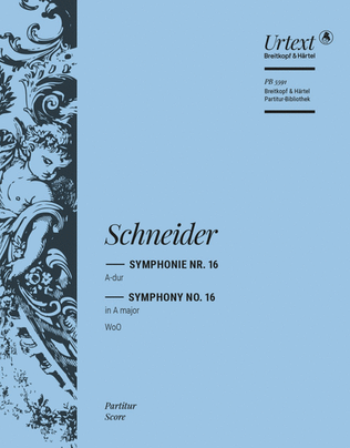 Book cover for Symphony No. 16 in A major