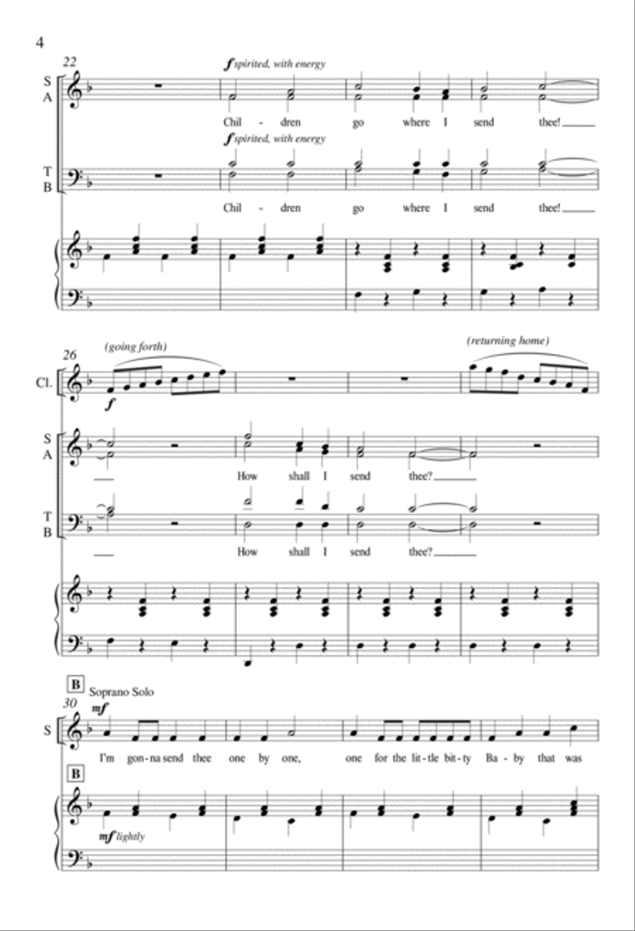 Born in Bethlehem 4-Part scores gallery preview page 4
