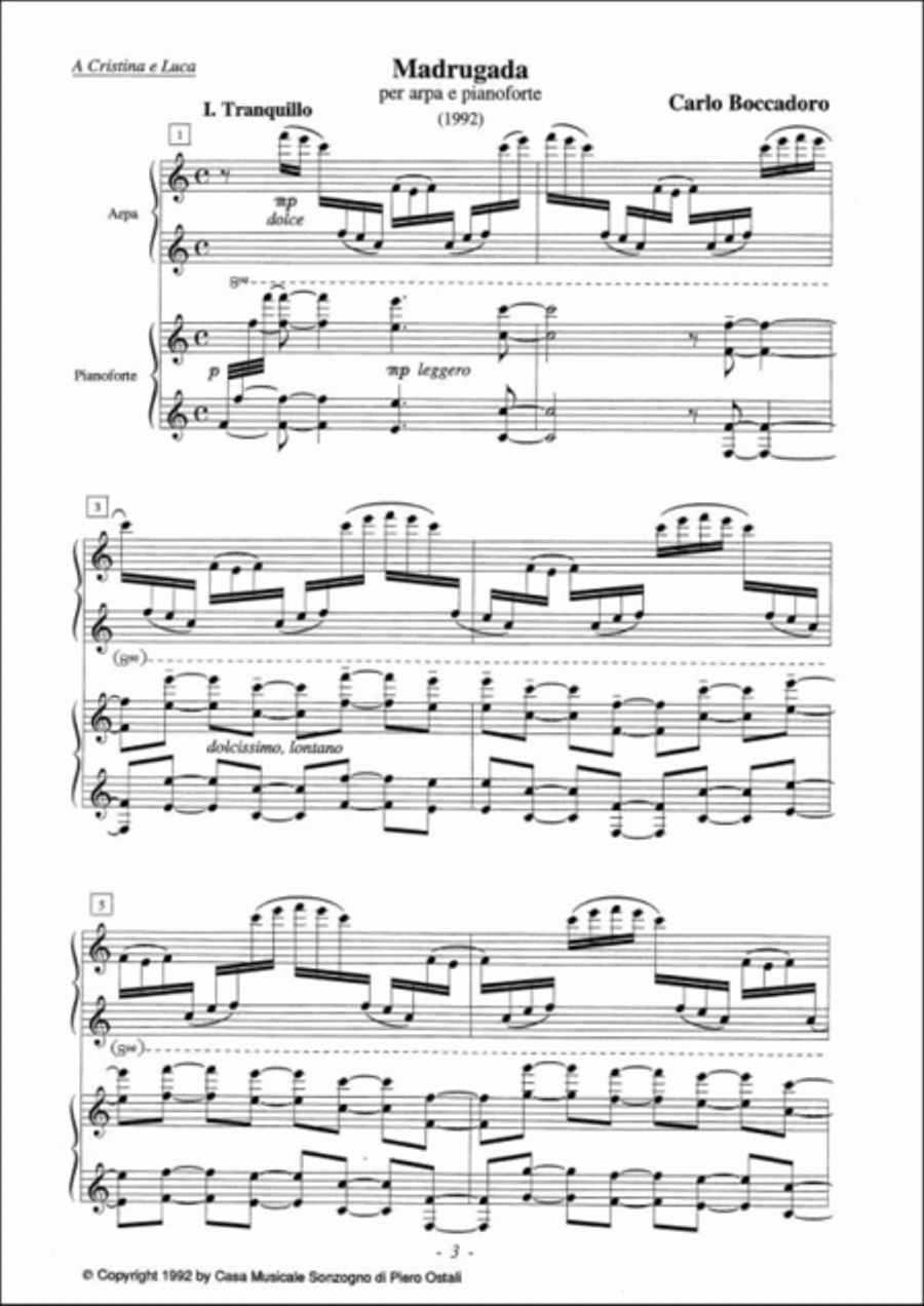 Madrugada Madrugada Harp scores gallery preview page 2