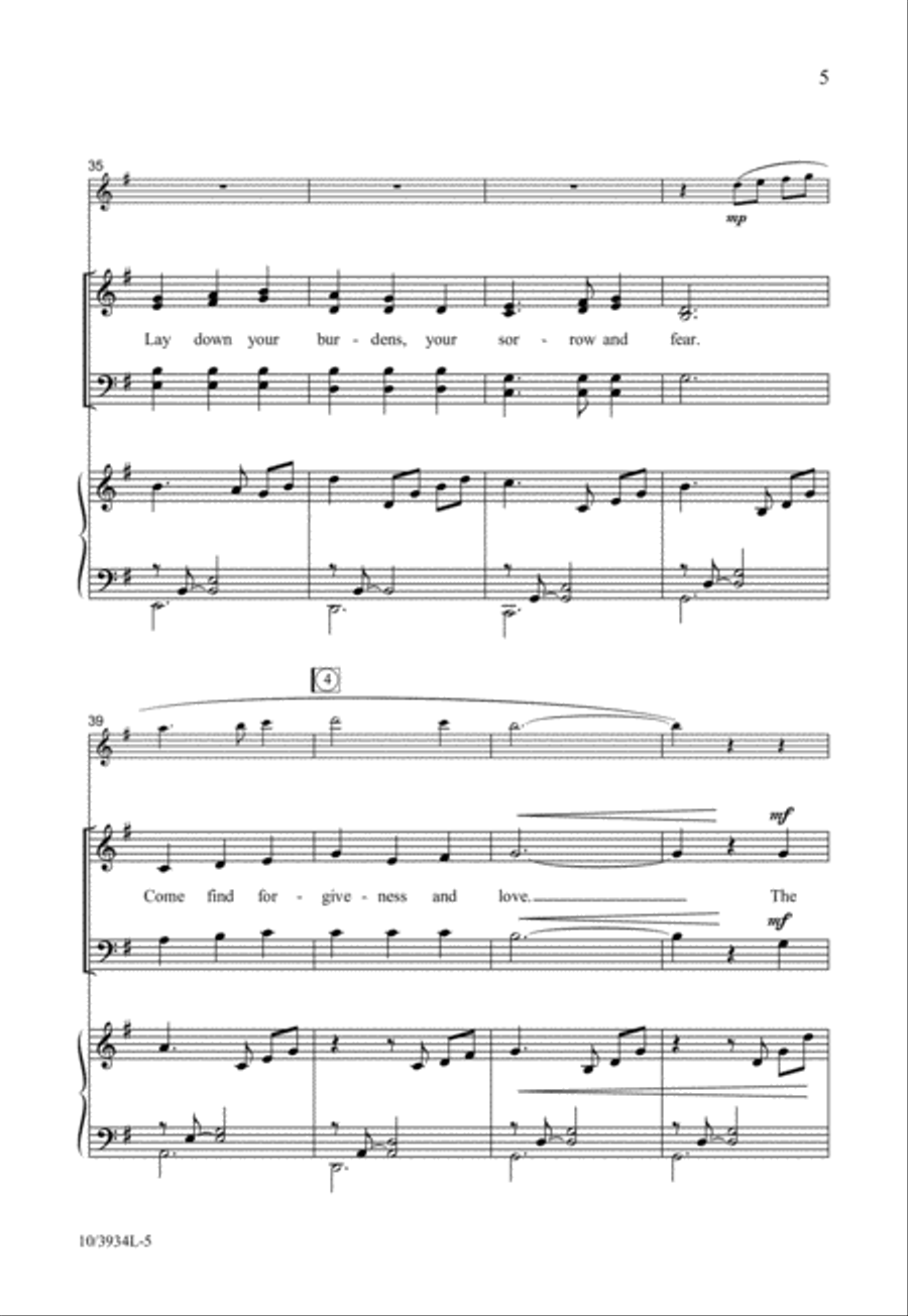 Come Find Forgiveness and Love 4-Part scores gallery preview page 5