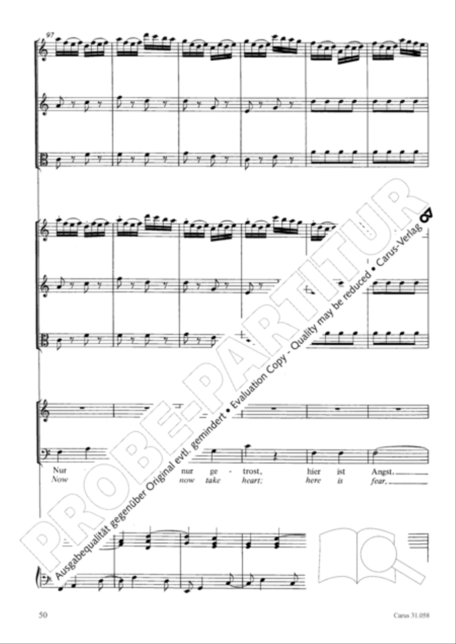 O God, what glut of care and pain (Ach Gott, wie manches Herzeleid) Orchestra scores gallery preview page 51
