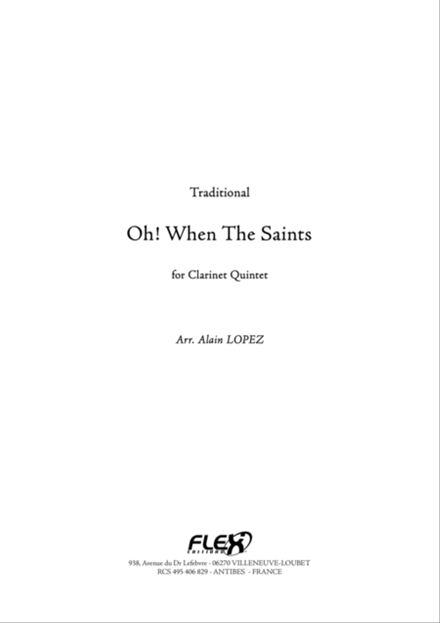 Oh! When The Saints Clarinet Quintet scores gallery preview page 1