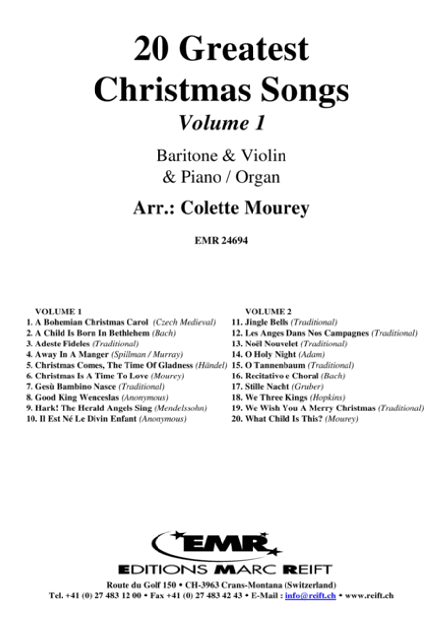 20 Greatest Christmas Songs Vol. 1 Baritone Voice scores gallery preview page 2