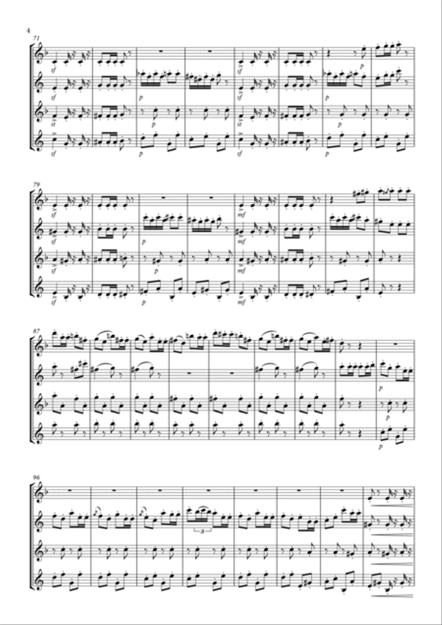 The Grasshoppers' Dance Woodwind Quartet scores gallery preview page 4