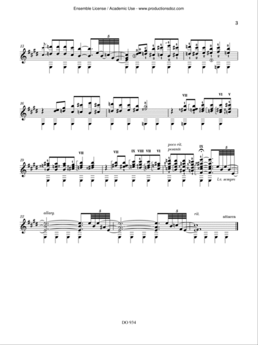 Suite Brasileira No. 3 Classical Guitar scores gallery preview page 3