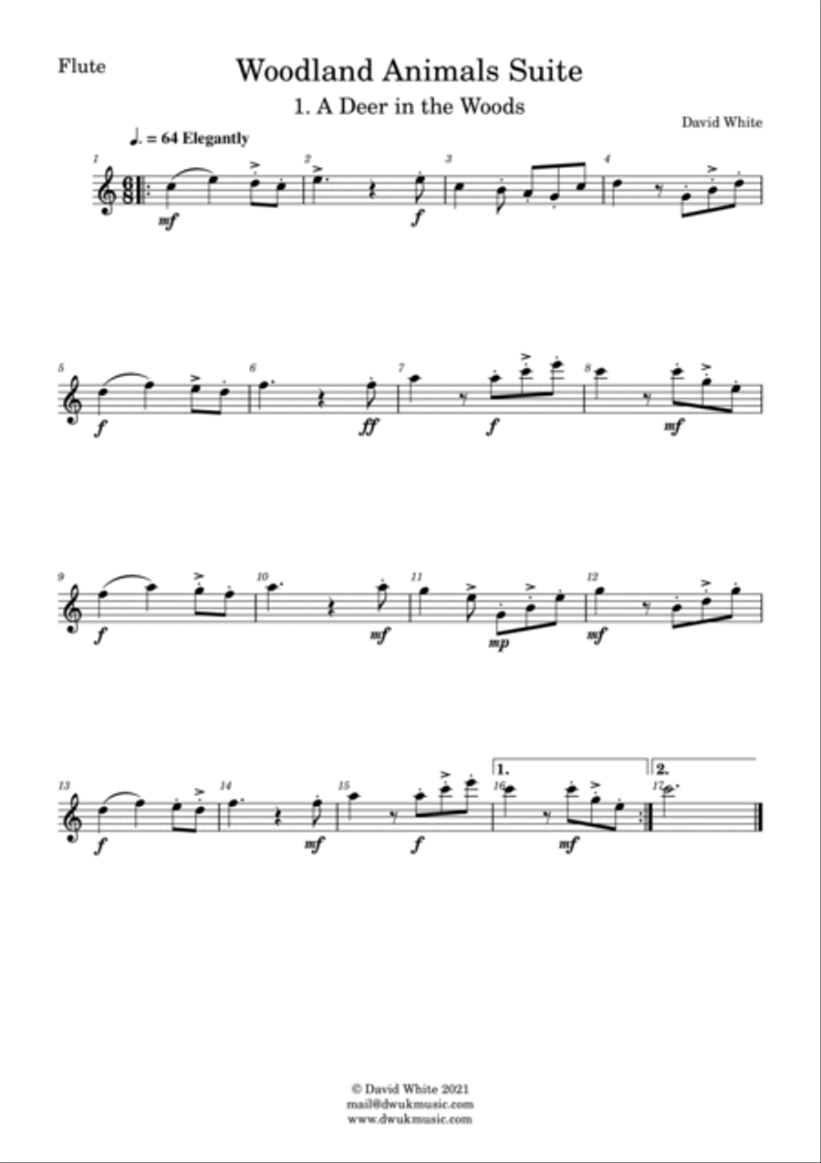 A Deer in the Woods Flute scores gallery preview page 3