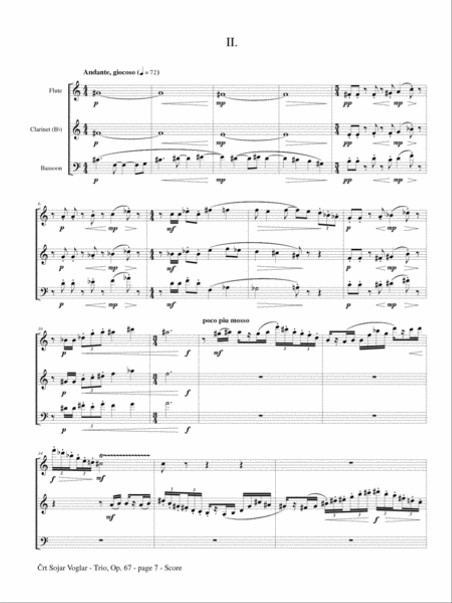Trio, Op. 67 for Flute, Clarinet and Bassoon Woodwind Trio scores gallery preview page 3