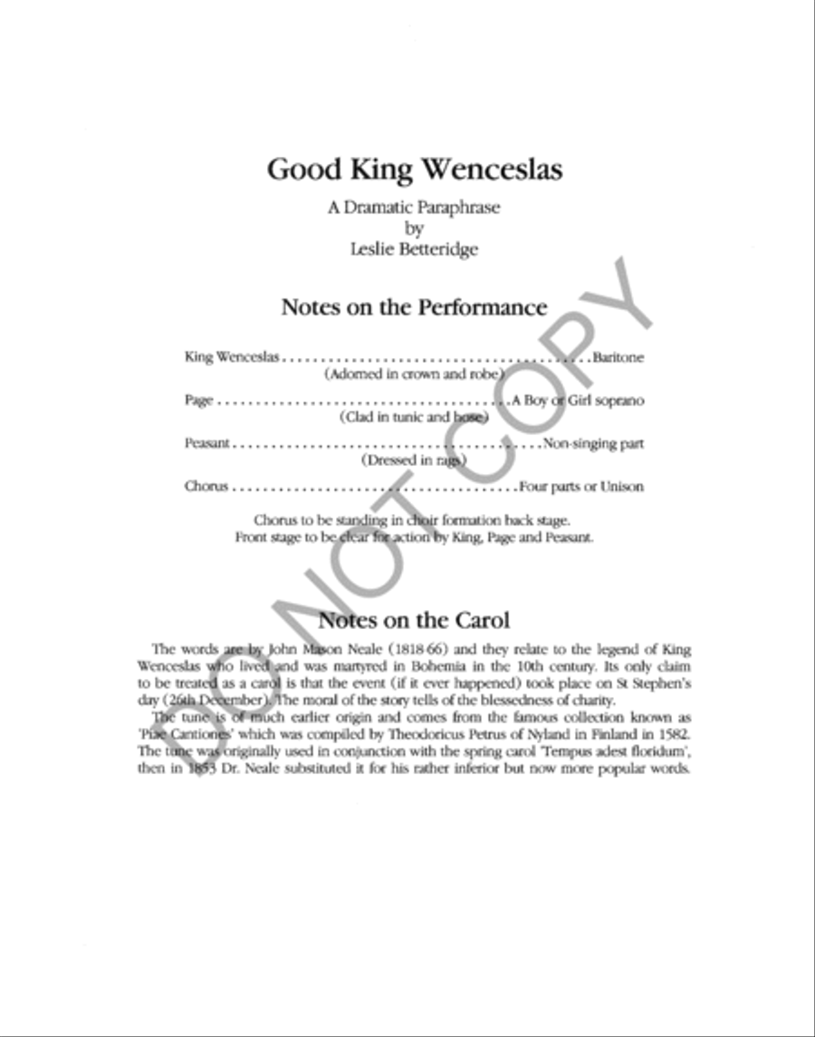 Good King Wenceslas 4-Part scores gallery preview page 4
