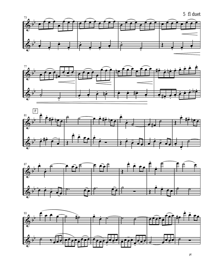 Handel's Messiah Selections for Flute Duet Flute Duet scores gallery preview page 5
