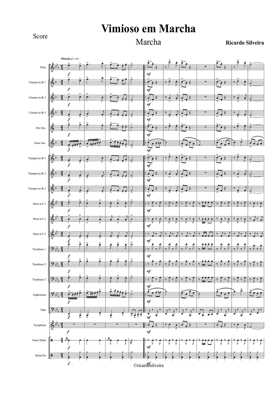 Vimioso em Marcha Marching Band scores gallery preview page 1