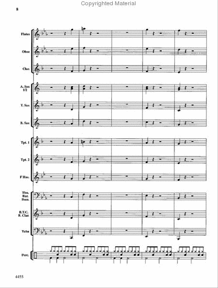 Rattle Snakes! Concert Band scores gallery preview page 8