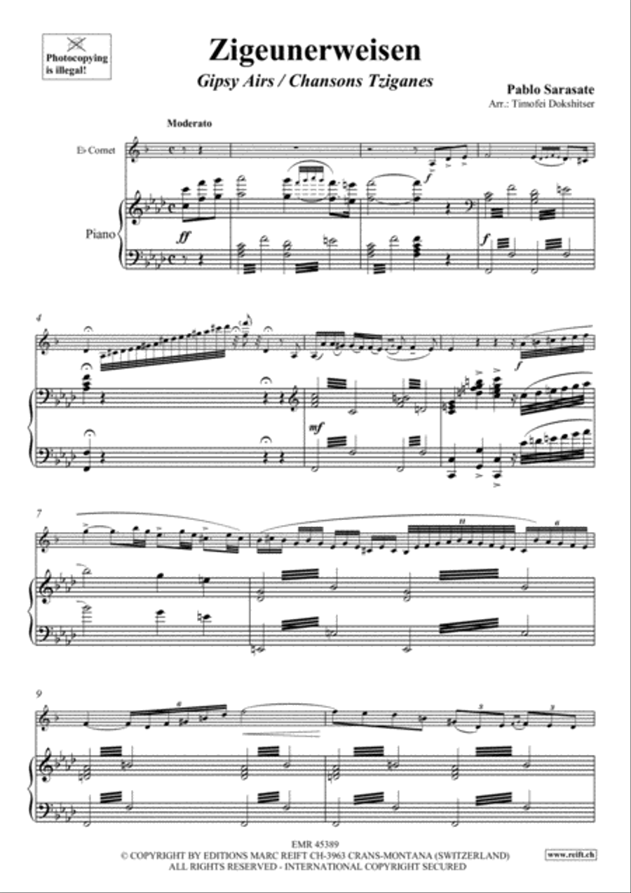 Zigeunerweisen Cornet scores gallery preview page 4