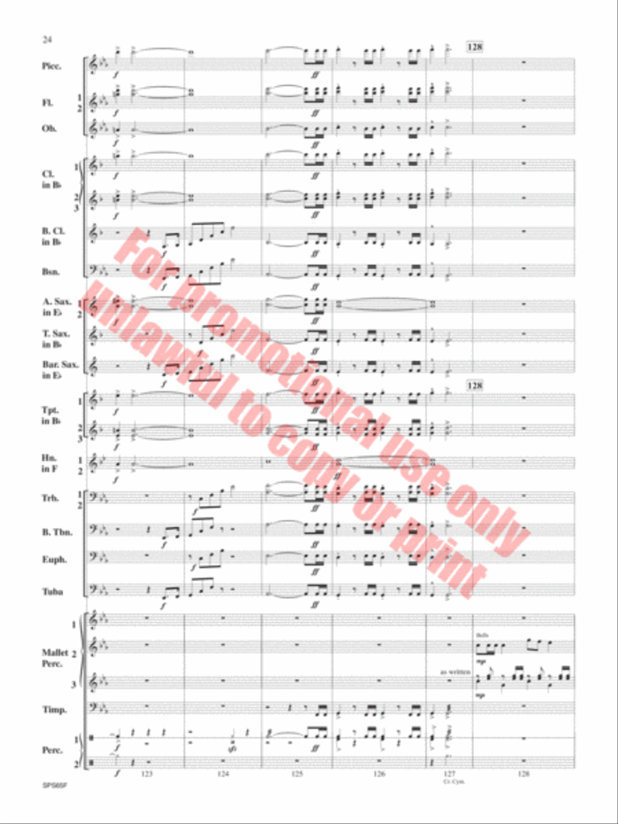 Rain and Snow on the Cedar Cliffs Concert Band scores gallery preview page 25