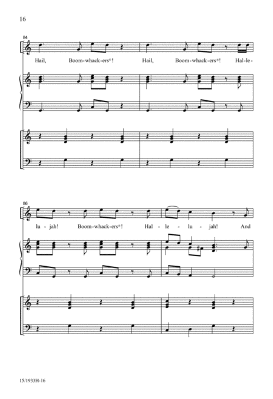 Classical Boomwhackers Unison Choir scores gallery preview page 16